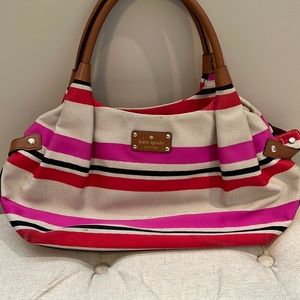 Striped cloth Kate Spade tote